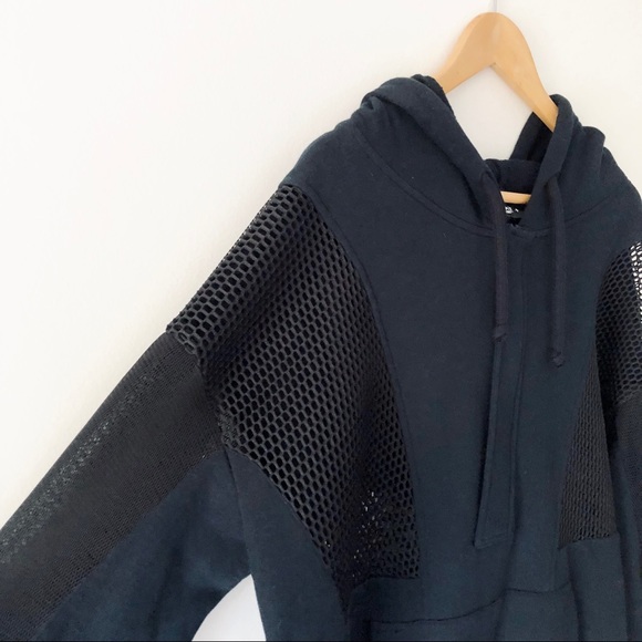 Black Mesh Hoodie, Made in Italy - Picture 1 of 10